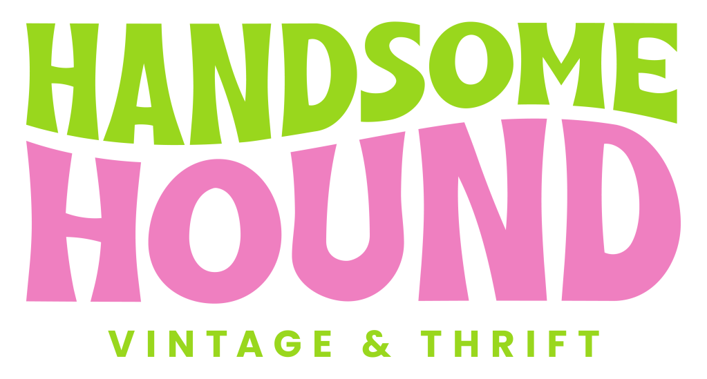 Our shop offers a fun and funky collection of vintage clothing and accessories from many eras, with a larger focus on fashion from the 80s through Y2K. At Handsome Hound, we don’t take ourselves too seriously. Our aim is to be welcoming to all, to provide a place to find sustainable fashion, and to have a great time sharing our collection with the&nbsp;community.